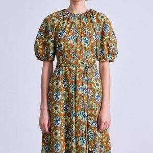 Apiece Apart Antonella Maxi Dress in Batik Floral Bronze